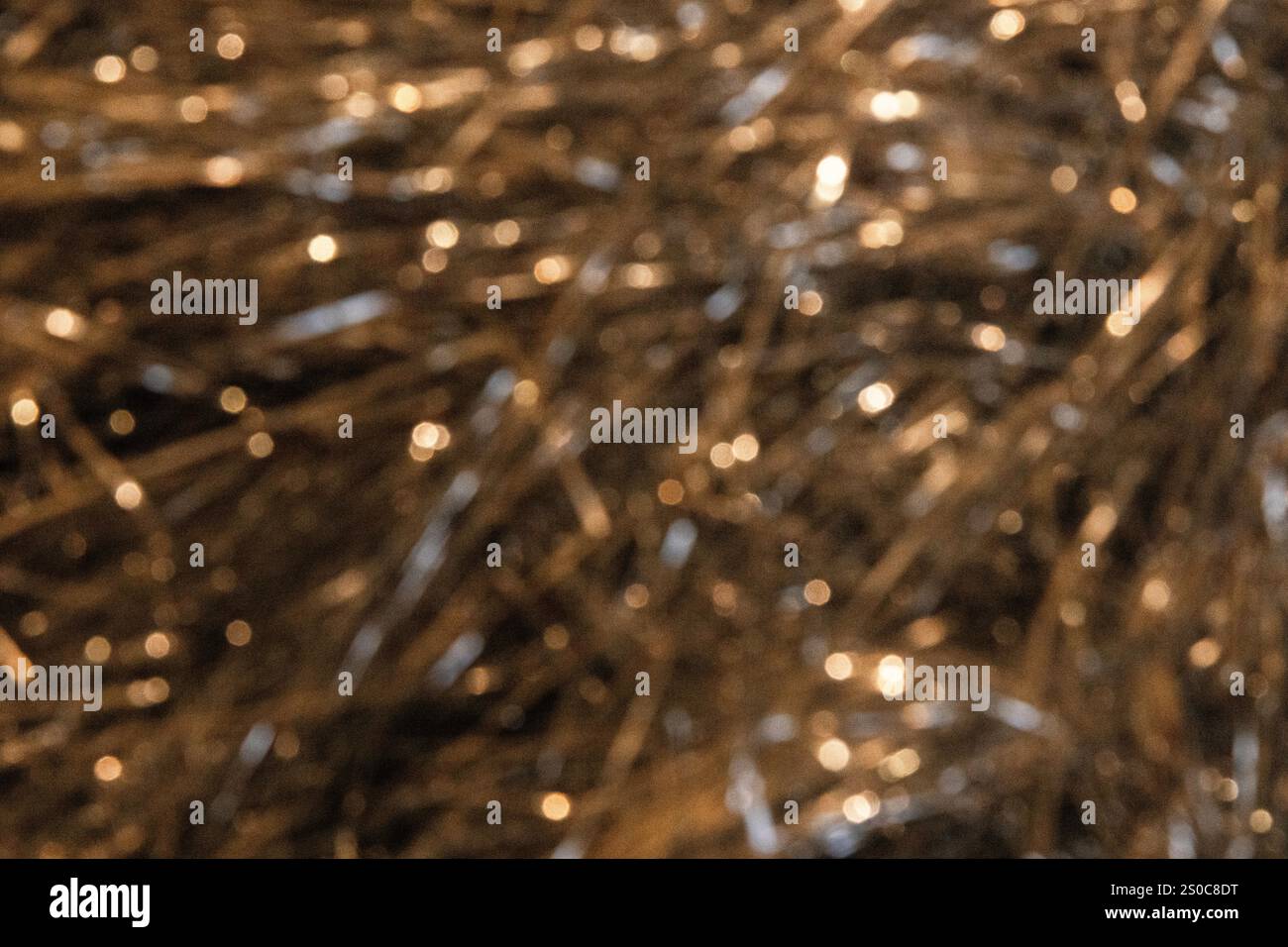 Festoso sfondo bokeh dorato Foto Stock