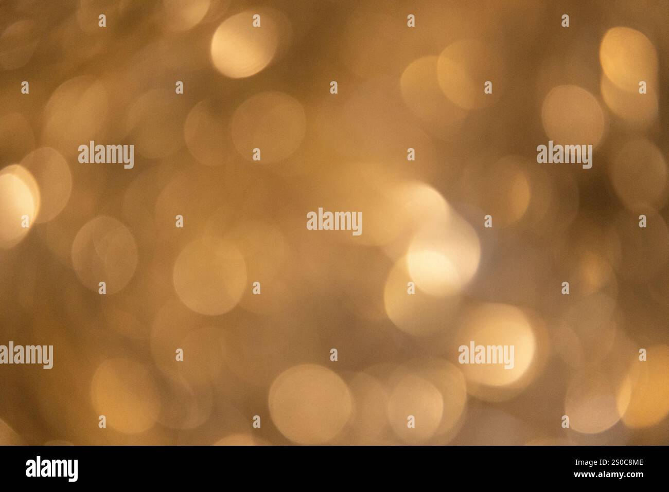 Festoso sfondo bokeh dorato Foto Stock