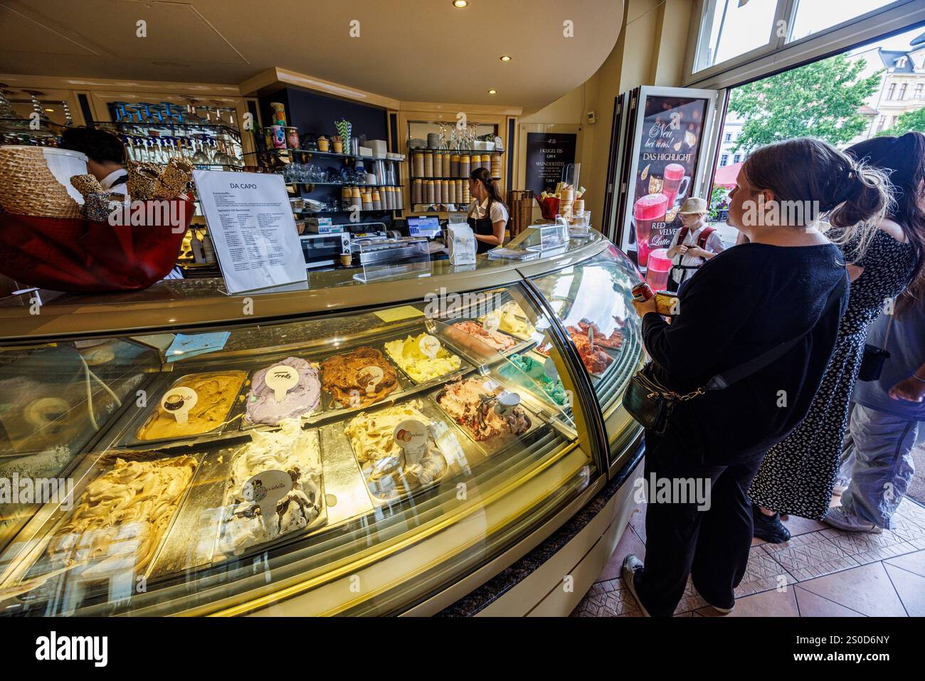 Gelateria, Cottbus, Germania Foto Stock