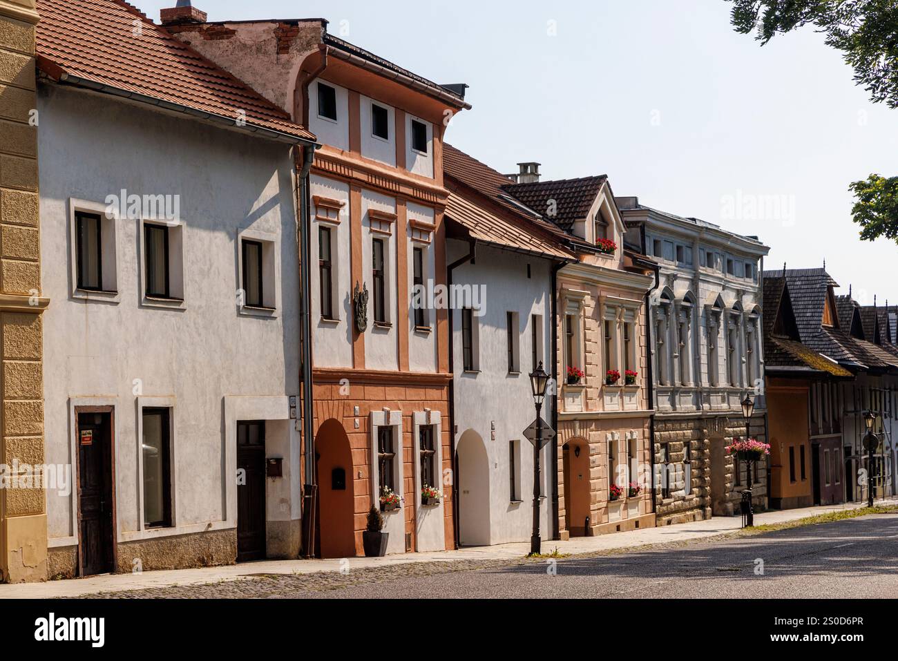 Case a Spišská Sobota, Slovacchia Foto Stock