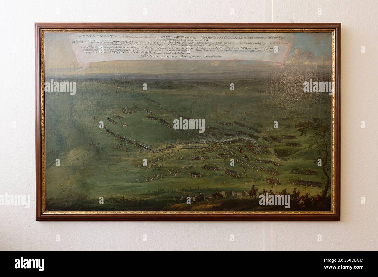 Vienna, Austria. 12 dicembre 2024. Museo di storia militare, Istituto di storia militare di Vienna, August Querfurt (1696-1761), la battaglia di Kolin, olio su tela, intorno al 1760 Foto Stock