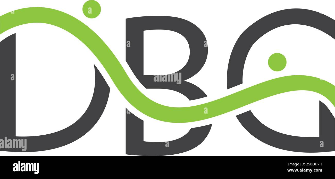 design del logo con lettere di testo dbg Illustrazione Vettoriale