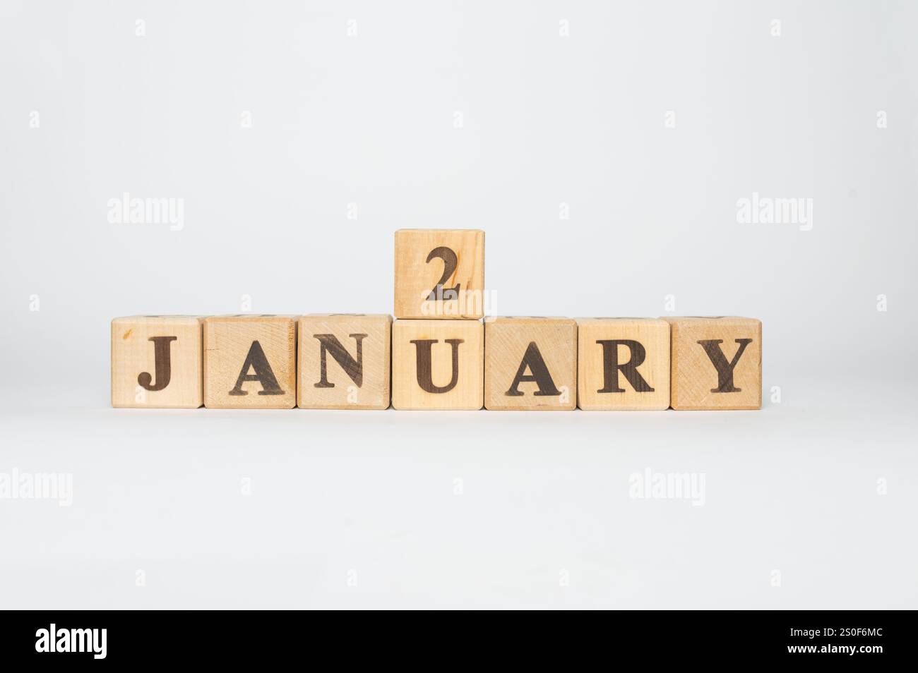 2 gennaio, copertura del design del calendario in concetto naturale. Granada si è rigenerata. Ronald Reagan. 20 Foto Stock