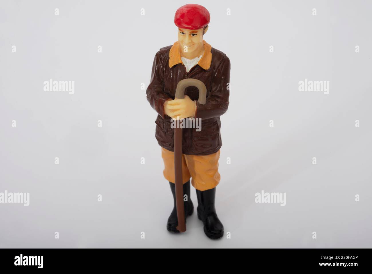 Personaggio in plastica per contadini Foto Stock