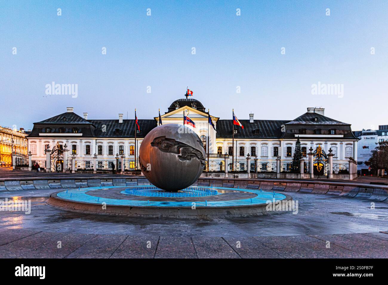 Palazzo Grassalkovich: Residenza presidenziale (Bratislava, Slovacchia) Foto Stock