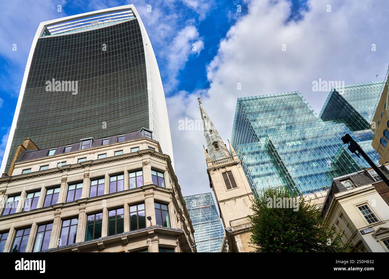 City of London, Sky Garden, St Margaret Pattens, Eastcheap, Buildings of the Financial District, Londra, Inghilterra, Regno Unito Foto Stock