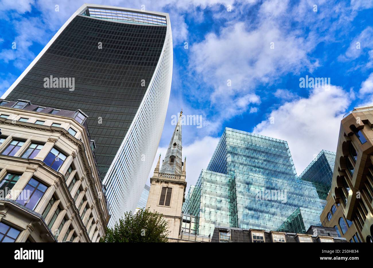 City of London, Sky Garden, St Margaret Pattens, Eastcheap, Buildings of the Financial District, Londra, Inghilterra, Regno Unito Foto Stock