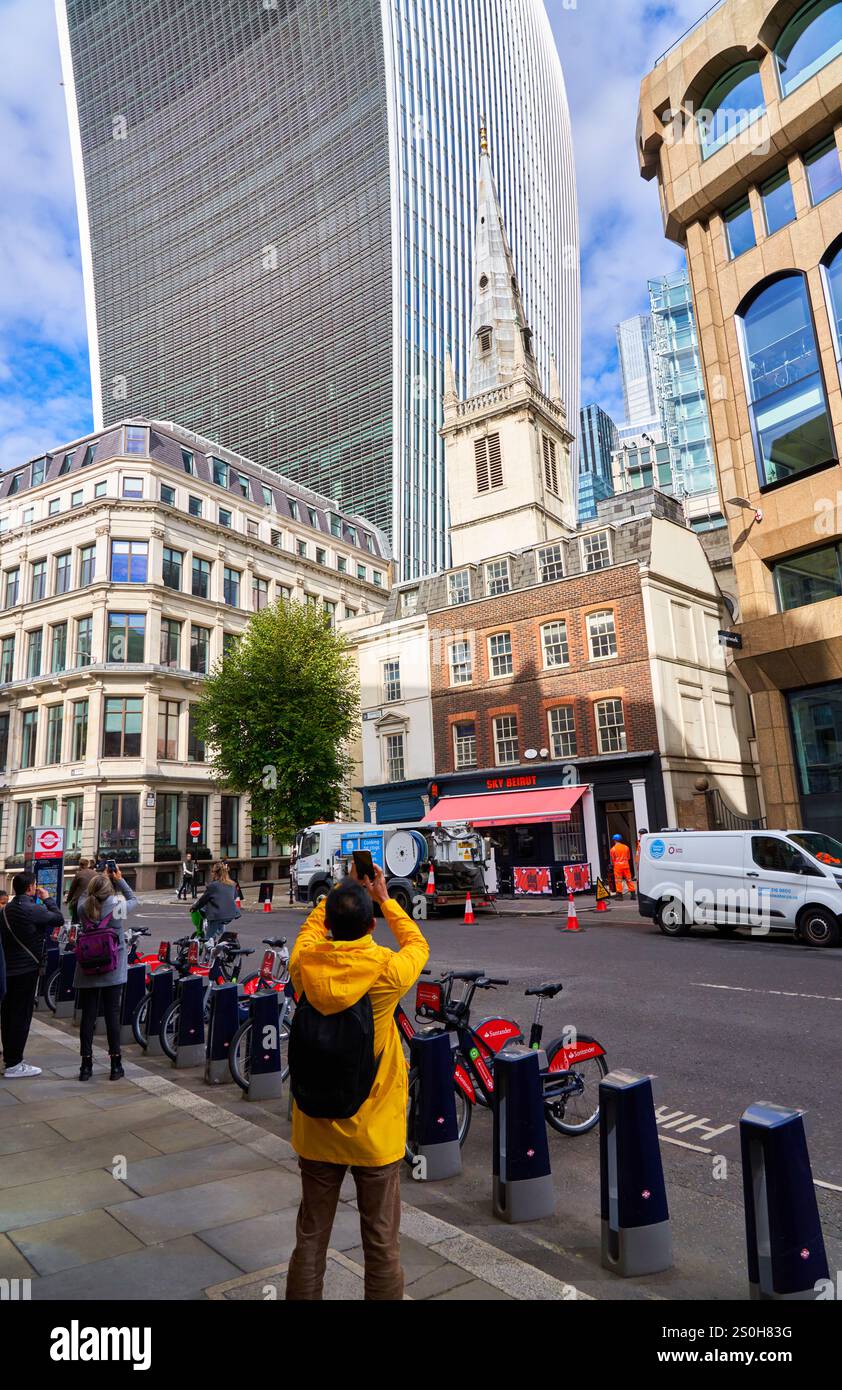 City of London, Sky Garden, St Margaret Pattens, Eastcheap, Buildings of the Financial District, Londra, Inghilterra, Regno Unito Foto Stock