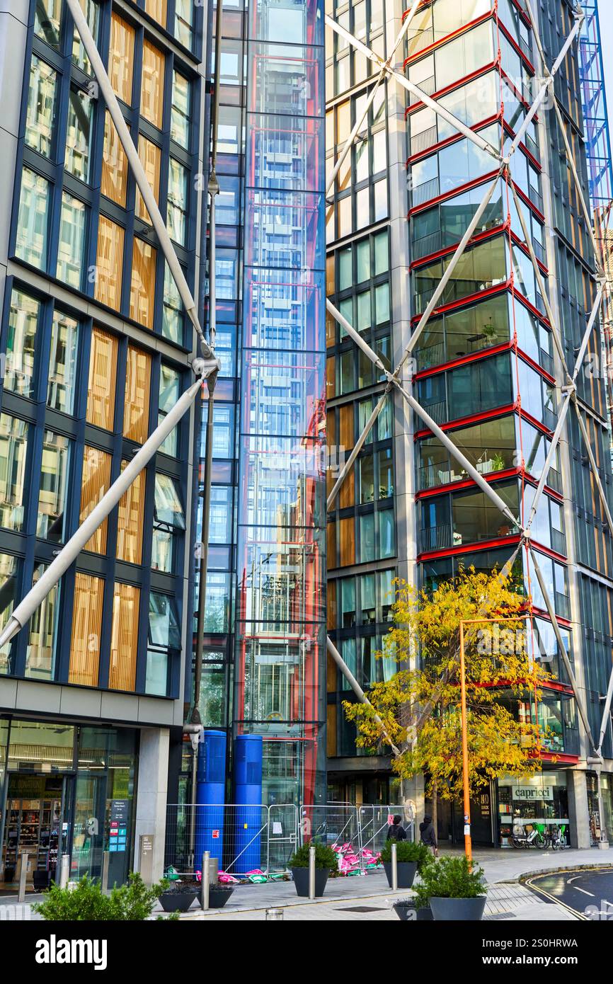 Edifici di forma esagonale, Bankside, Sumner St, Londra, Inghilterra, REGNO UNITO Foto Stock