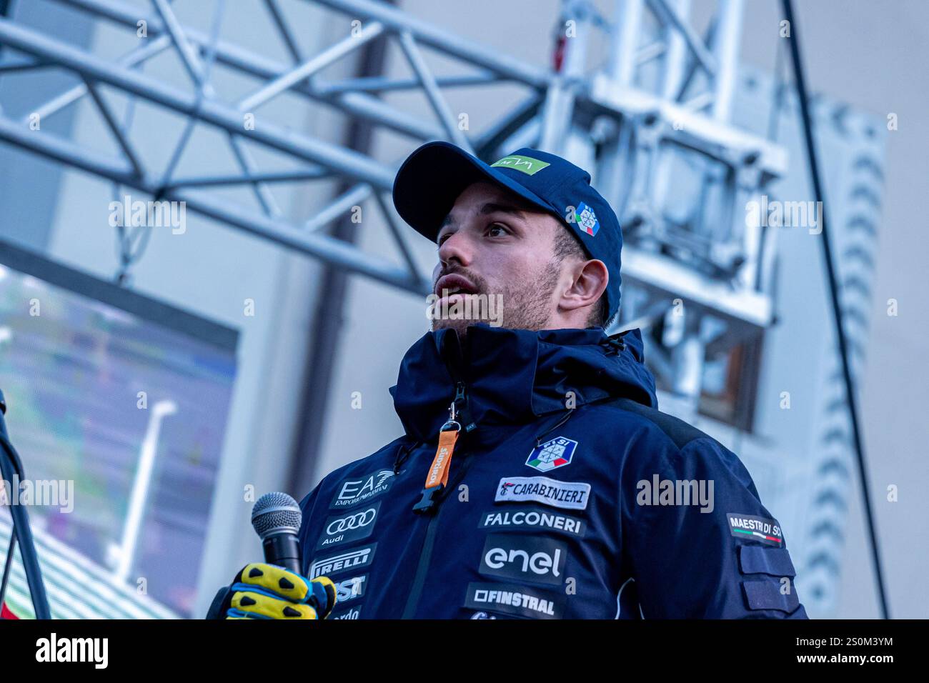 Bormio, Italia. 28 dicembre 2024. Team Italia durante AUDI FIS Ski World Cup - Downhill - uomini, gara di sci alpino a Bormio, Italia, dicembre 28 2024 crediti: Agenzia fotografica indipendente/Alamy Live News Foto Stock