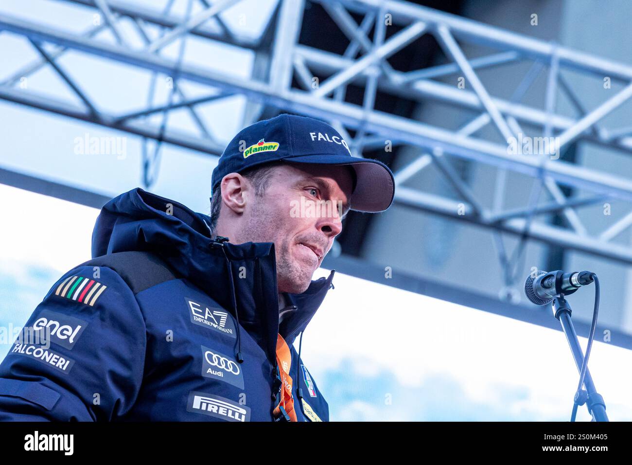 Bormio, Italia. 28 dicembre 2024. Team Italia durante AUDI FIS Ski World Cup - Downhill - uomini, gara di sci alpino a Bormio, Italia, dicembre 28 2024 crediti: Agenzia fotografica indipendente/Alamy Live News Foto Stock