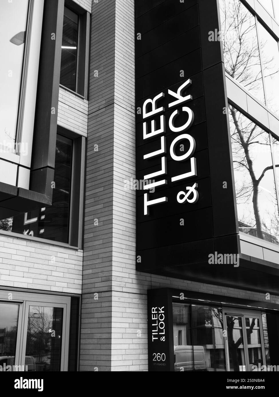 Tiller and Lock New Development on City Road, London, England, UK, GB. Foto Stock