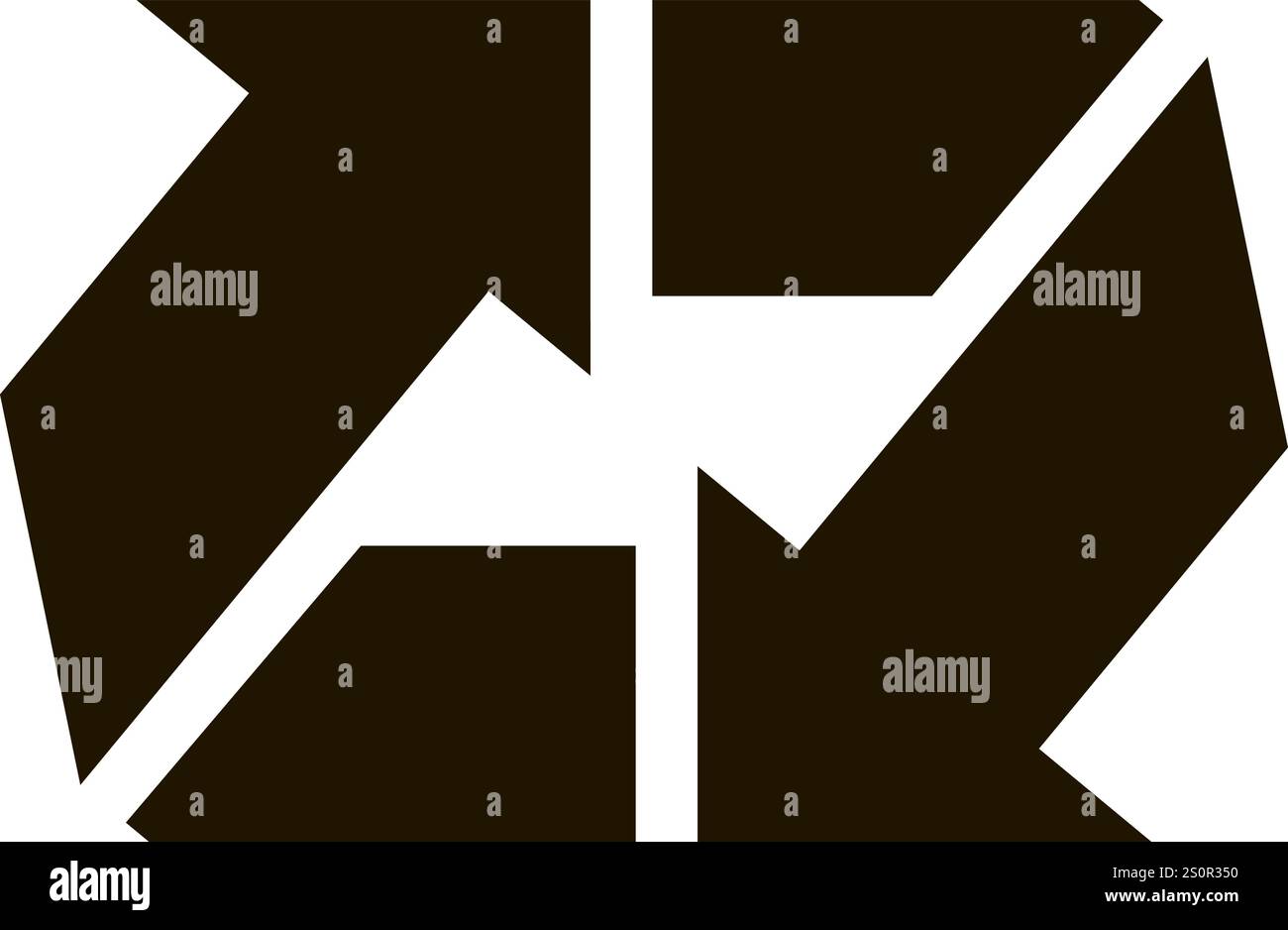 Quattro frecce rotanti stanno creando una visuale dinamica che suggerisce un ciclo continuo, simboleggia l'economia circolare e promuove il concetto di Illustrazione Vettoriale