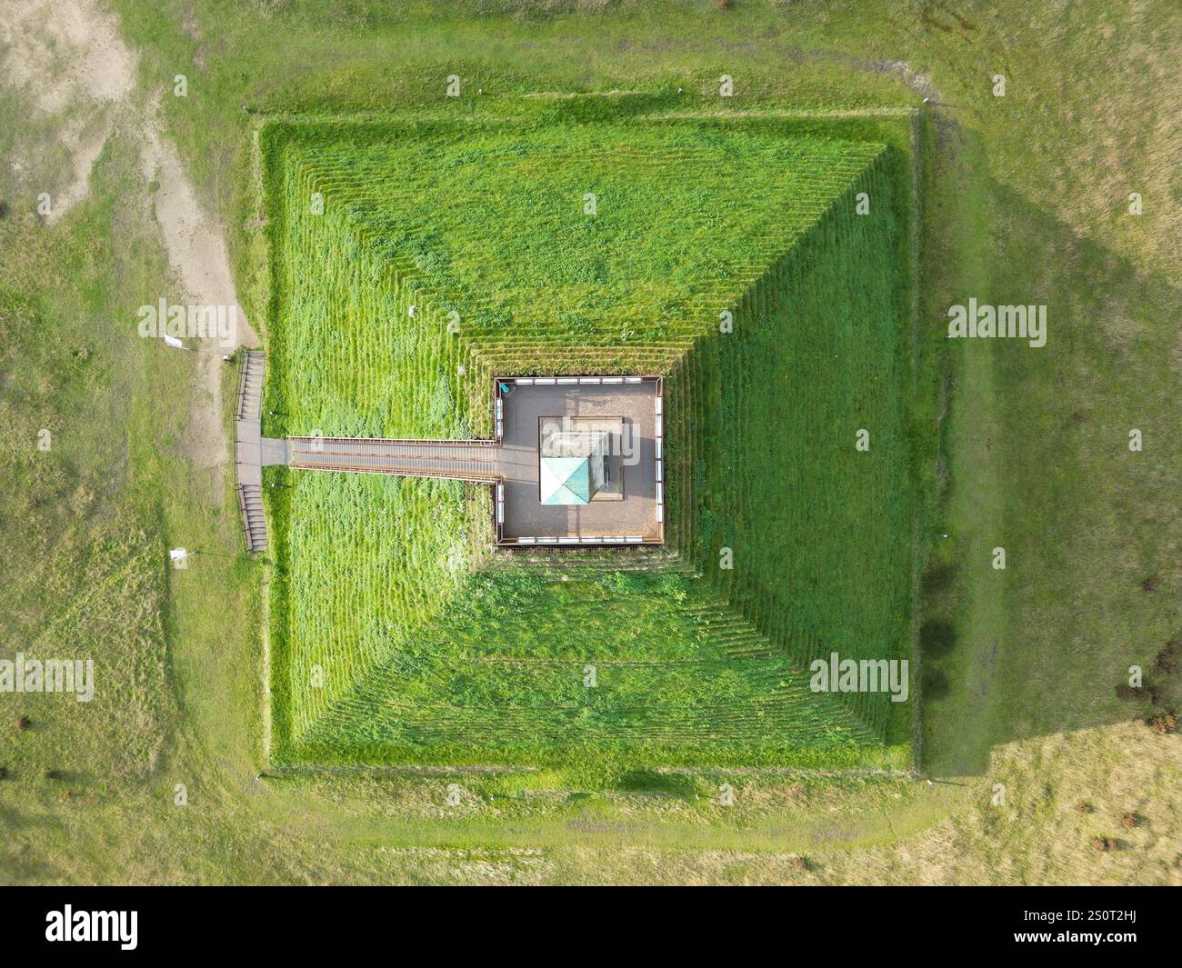 Vista aerea della piramide di Austerlitz, Paesi Bassi Foto Stock