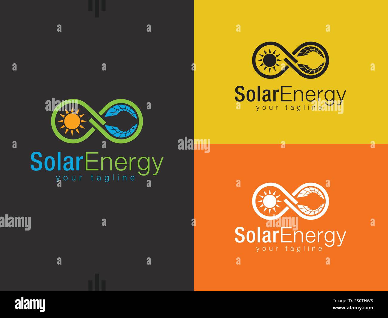 Logo del pannello solare icona vettoriale del design a energia naturale Illustrazione Vettoriale