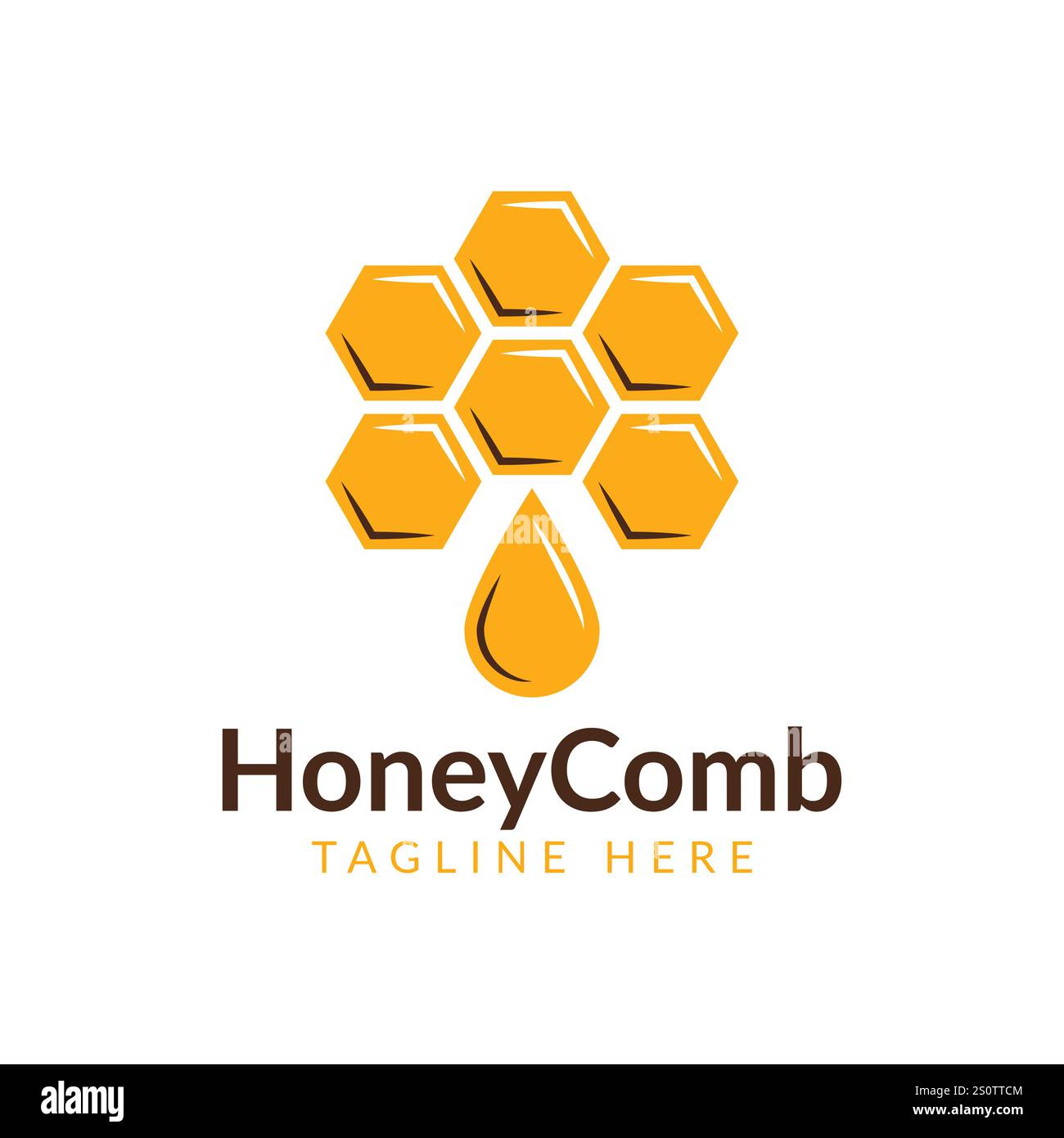 Honey Comb Logo Template Design Vector, emblema, Honey Design Concept, simbolo creativo, Illustrazione Vettoriale