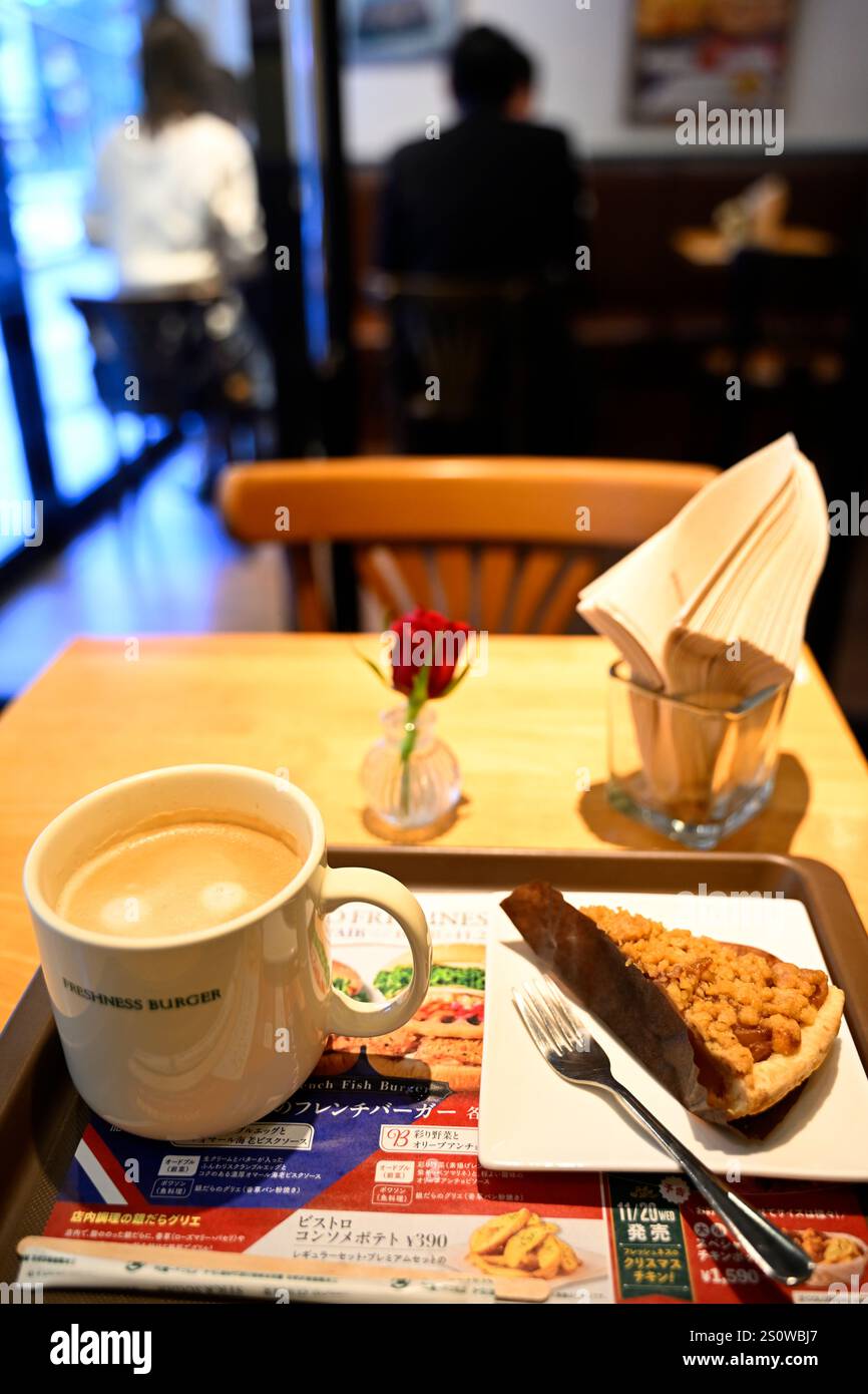 Caffè e torta Tokyo Giappone Foto Stock