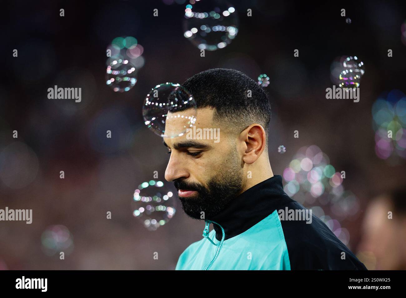 LONDRA, Regno Unito - 29 dicembre 2024: Mohamed Salah del Liverpool durante la partita di Premier League tra il West Ham United FC e il Liverpool FC al London Stadium (credito: Craig Mercer/ Alamy Live News) Foto Stock