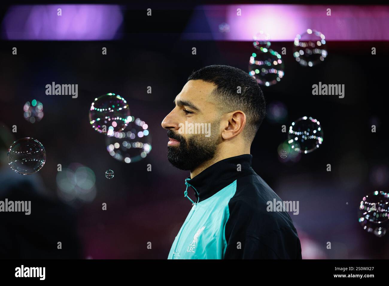 LONDRA, Regno Unito - 29 dicembre 2024: Mohamed Salah del Liverpool durante la partita di Premier League tra il West Ham United FC e il Liverpool FC al London Stadium (credito: Craig Mercer/ Alamy Live News) Foto Stock