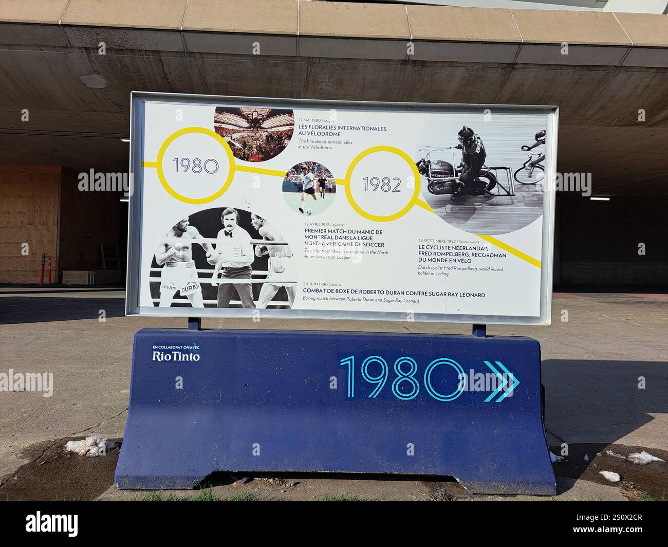 1980 - 1982 Storia dello Stadio Olimpico a Montreal, Quebec, Canada Foto Stock