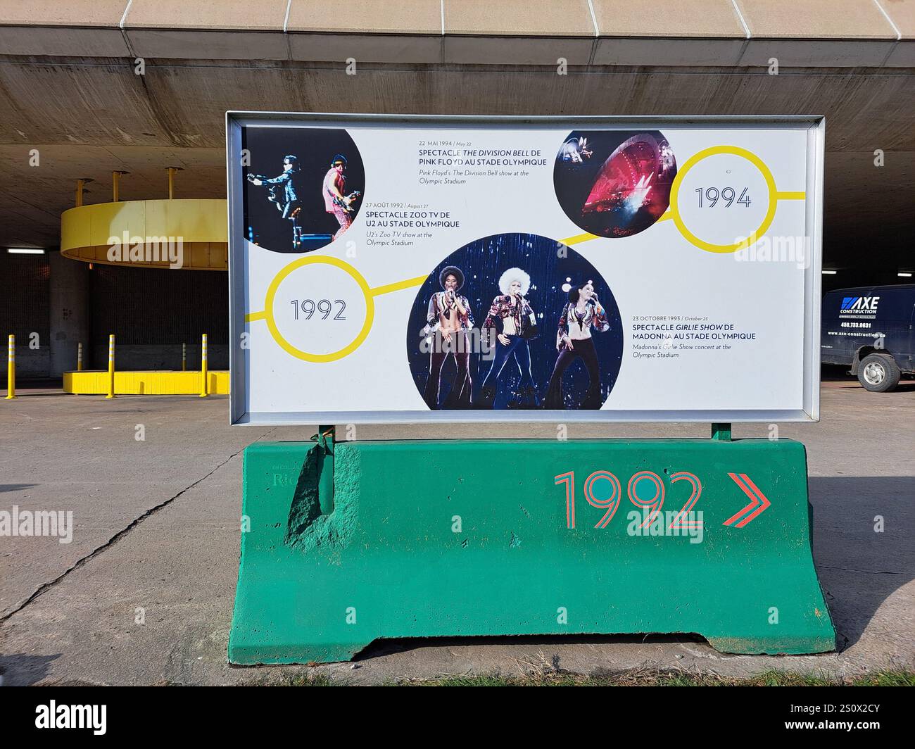 1992 - 1994 Storia dello Stadio Olimpico a Montreal, Quebec, Canada Foto Stock