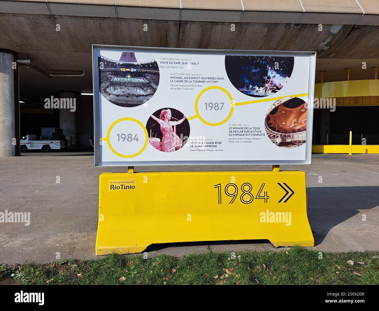 1984 - 1987 Storia dello Stadio Olimpico a Montreal, Quebec, Canada Foto Stock