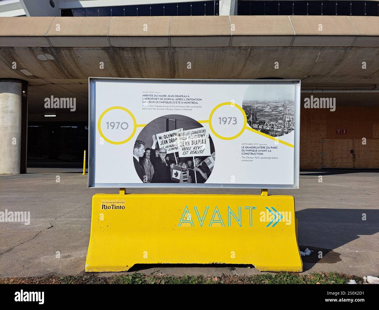 1970 - 1973 Storia dello Stadio Olimpico a Montreal, Quebec, Canada Foto Stock