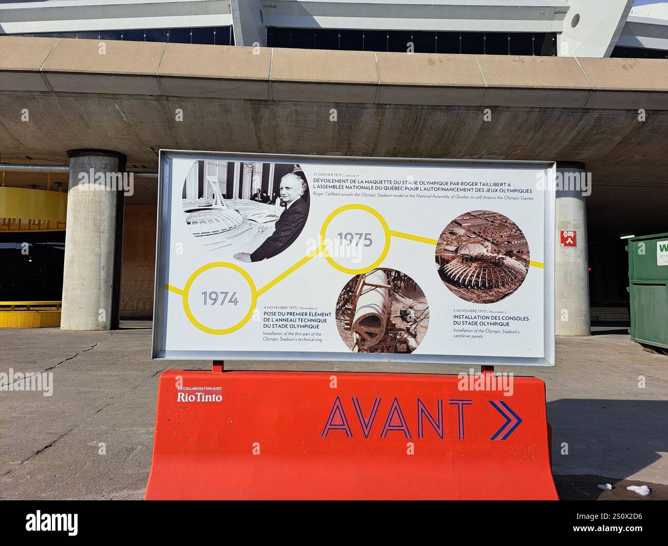 1974 - 1975 Storia dello Stadio Olimpico a Montreal, Quebec, Canada Foto Stock