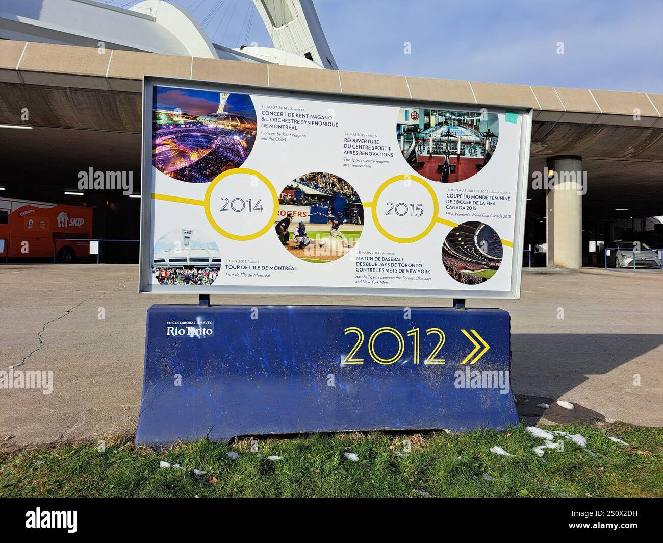 2014 - 2015 Storia dello Stadio Olimpico a Montreal, Quebec, Canada Foto Stock