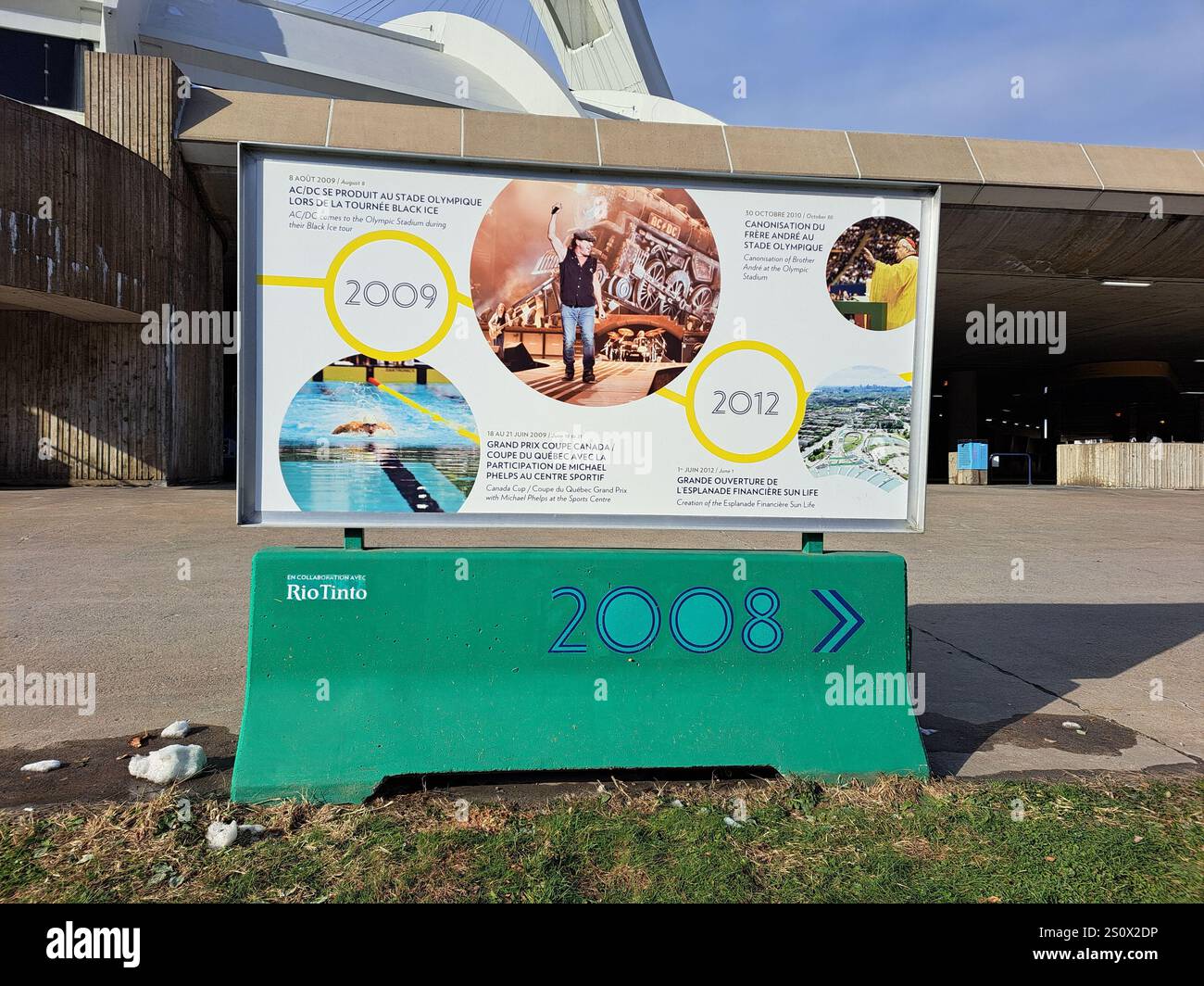 2009 - 2012 Storia dello Stadio Olimpico a Montreal, Quebec, Canada Foto Stock