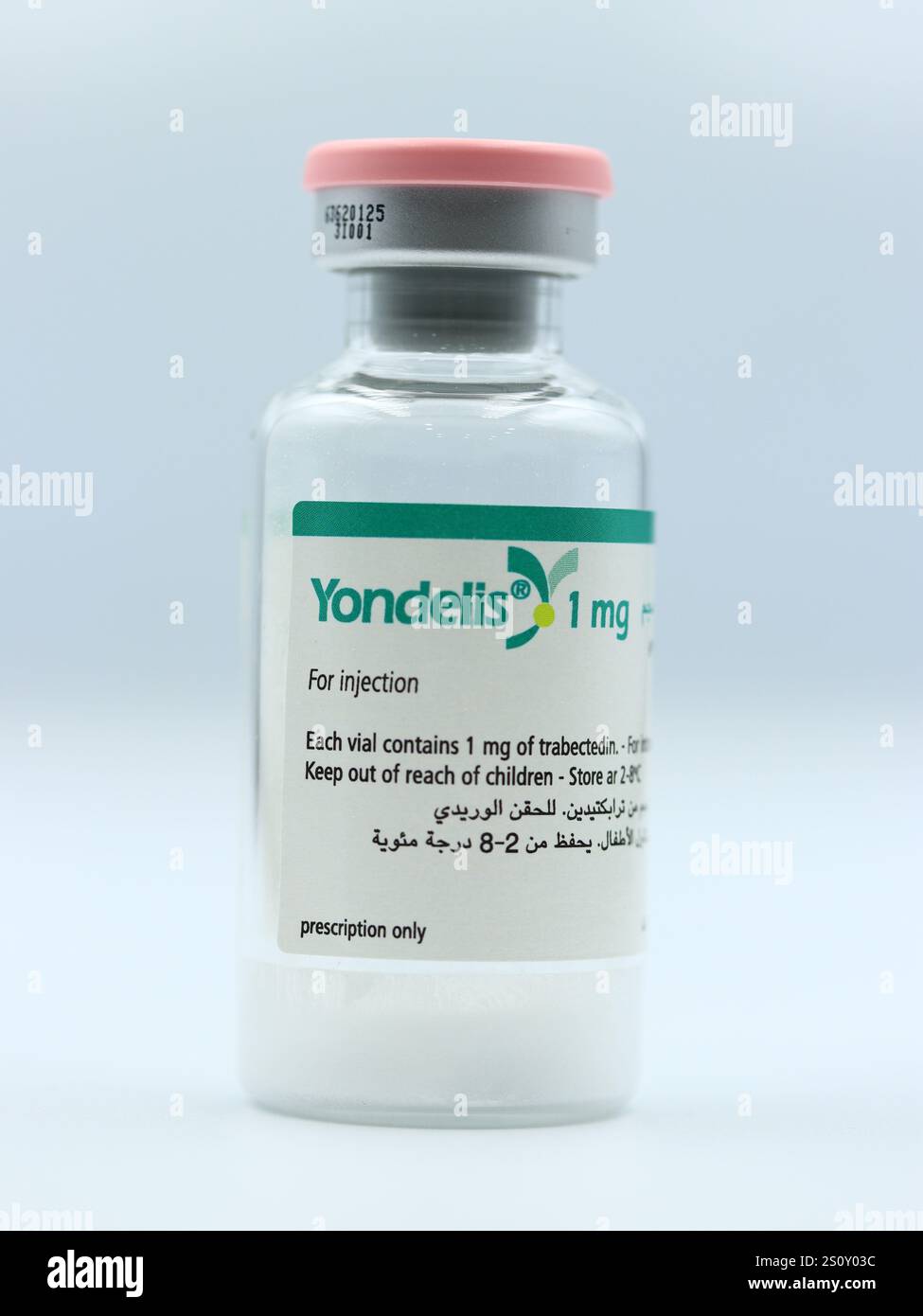 indicato per il trattamento di pazienti con liposarcoma non resecabile o metastatico o leiomiosarcoma che hanno ricevuto un'antraciclina precedente Foto Stock