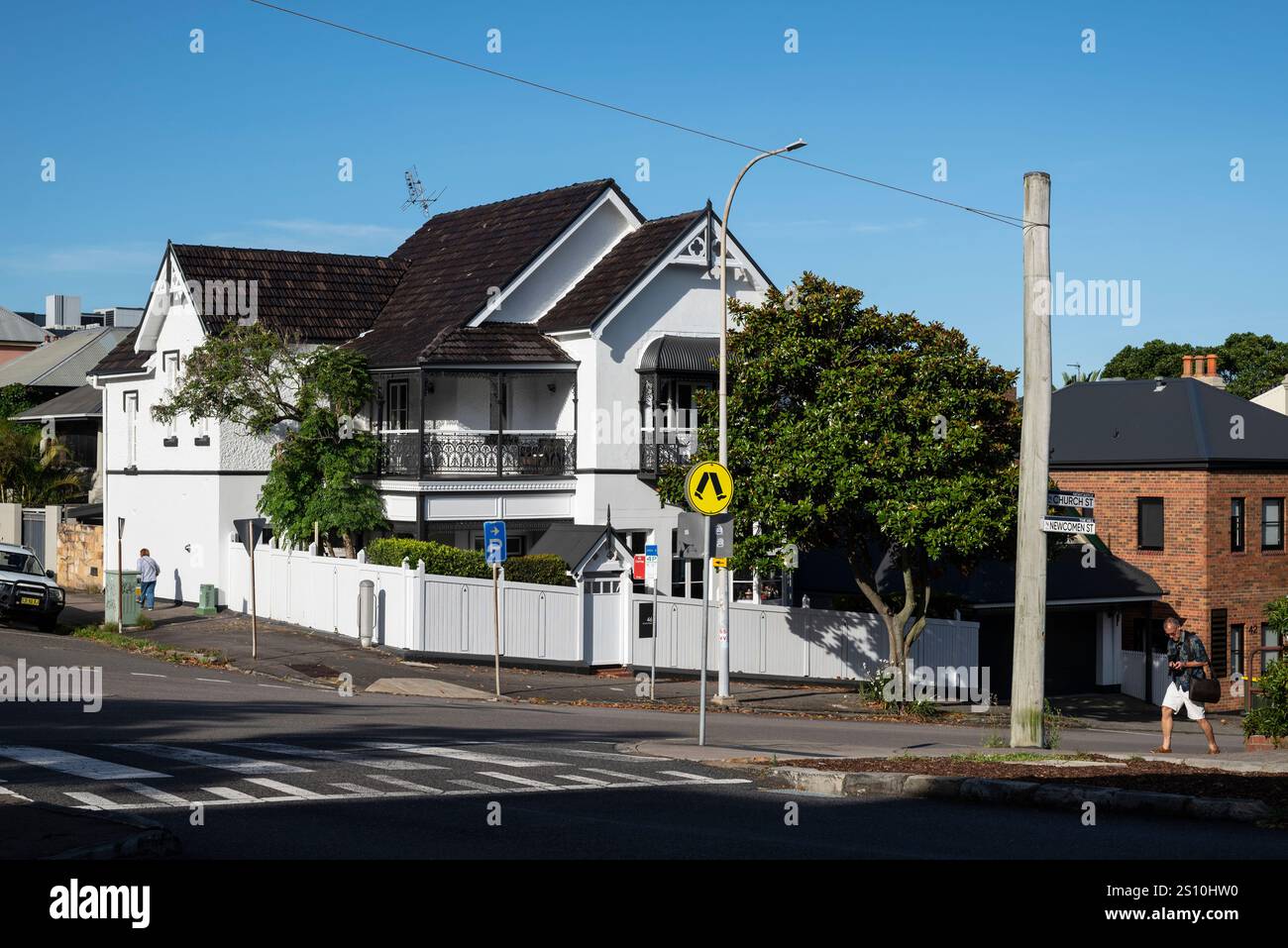 Residential Street, Newcastle, NSW, Australia Foto Stock
