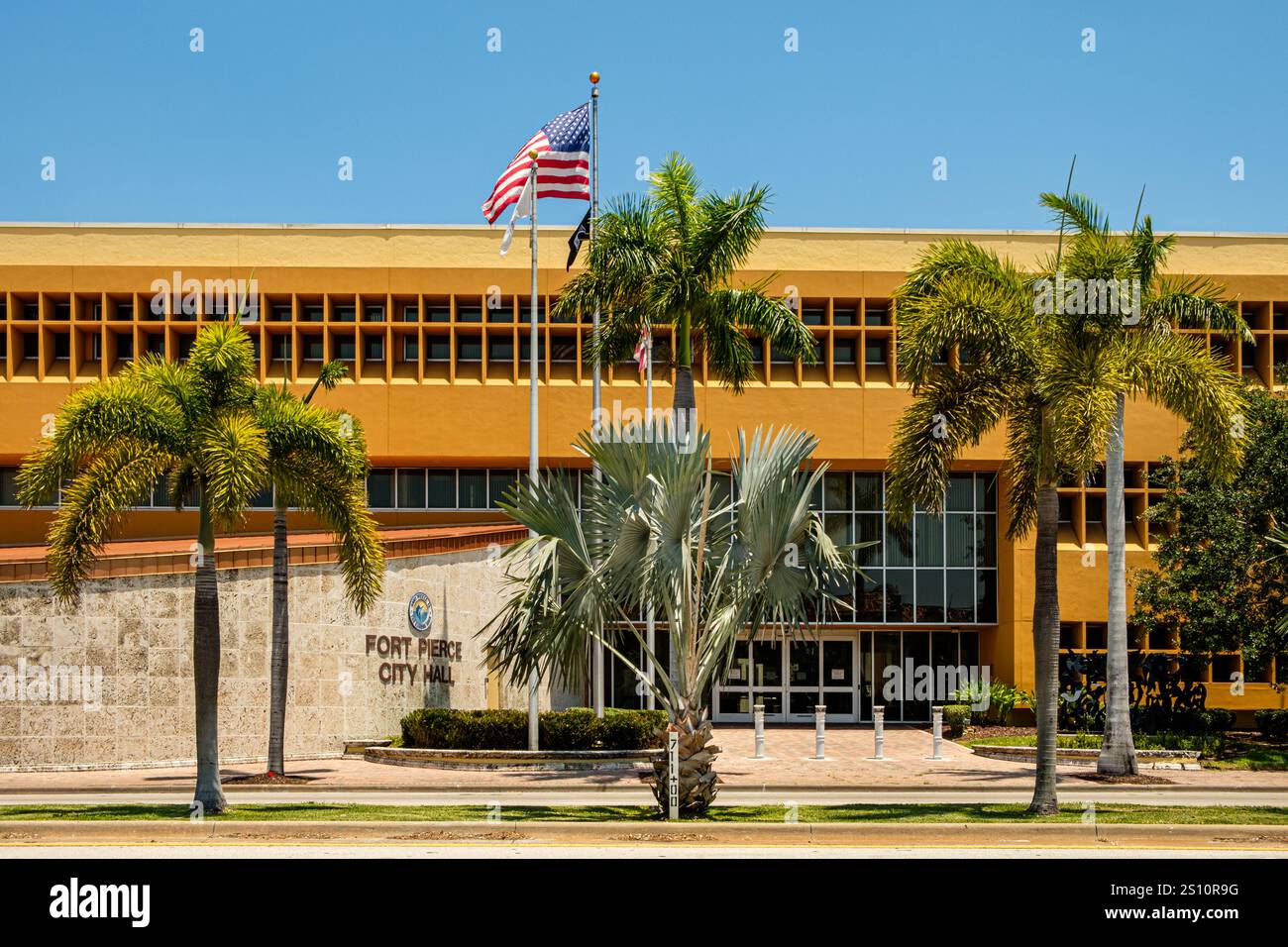 Fort Pierce City Hall, US Route 1, Fort Pierce, Florida Foto Stock