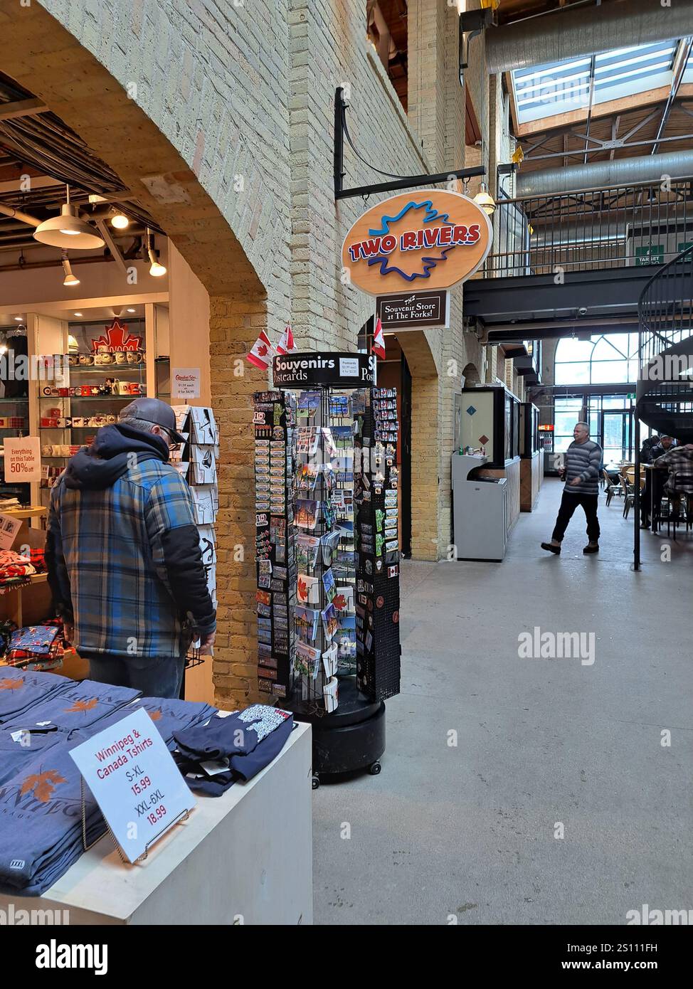 Aziende all'interno di The Forks nel centro di Winnipeg, Manitoba, Canada Foto Stock