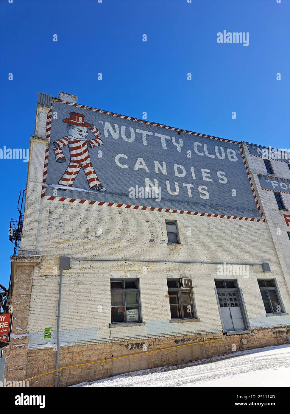 Murale Can-d-man di Nutty Club a Winnipeg, Manitoba, Canada Foto Stock
