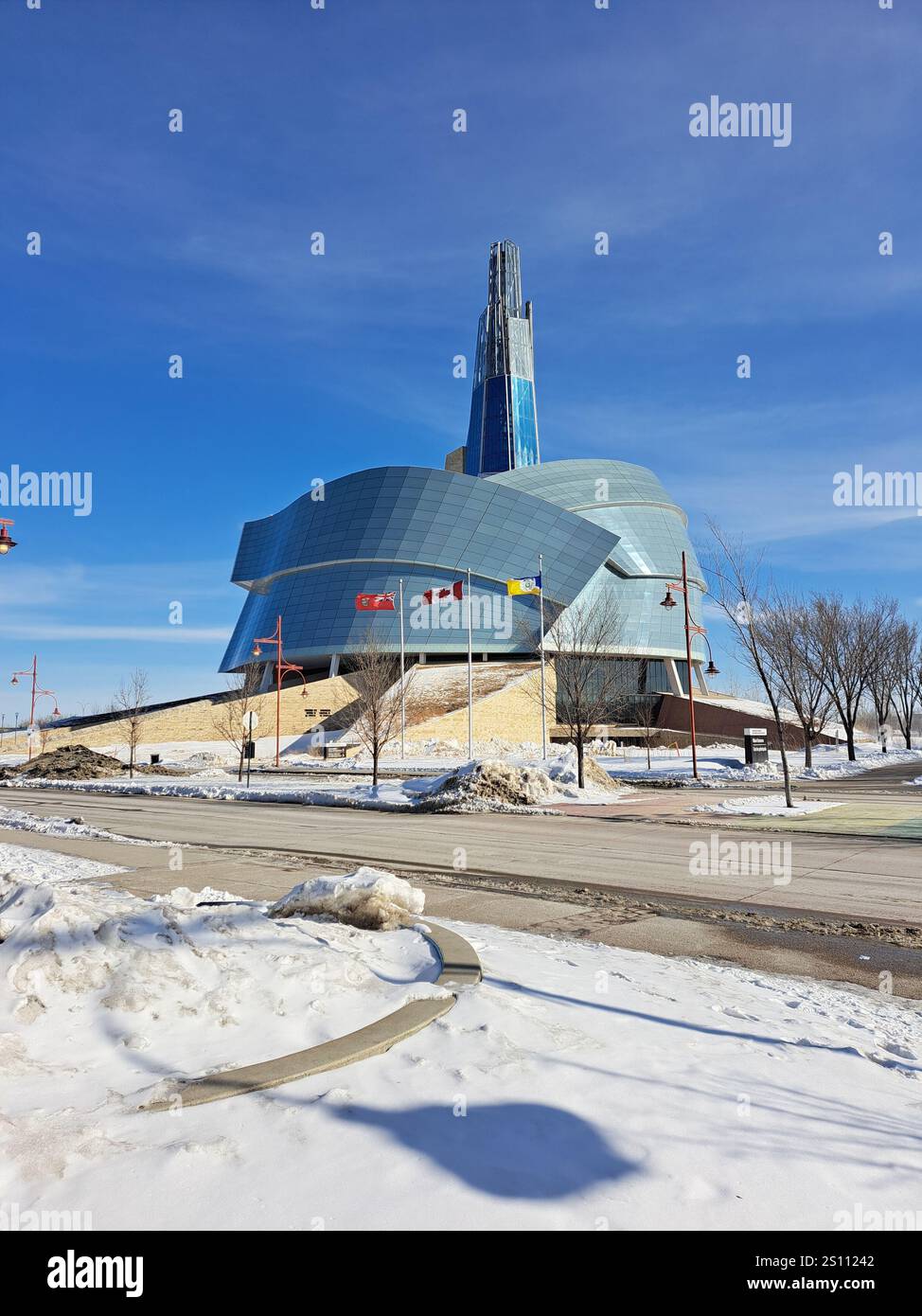 Museo canadese per i diritti umani a Winnipeg, Manitoba, Canada Foto Stock