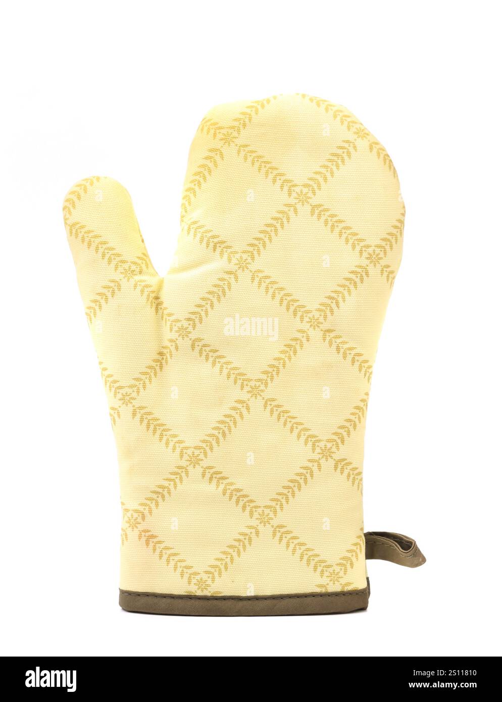 Guanto da cucina isolato su sfondo bianco Foto Stock