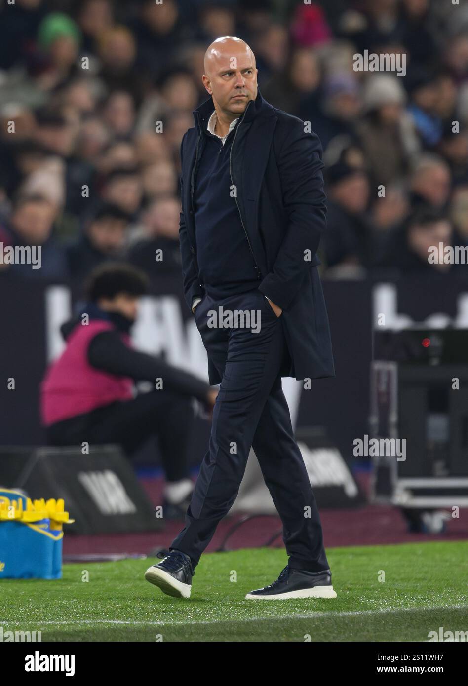 Londra, Regno Unito. 29 dicembre 2024. West Ham vs Liverpool - Premier League - London Stadium. Liverpool Manager Arne slot. Crediti immagine: Mark Pain / Alamy Live News Foto Stock