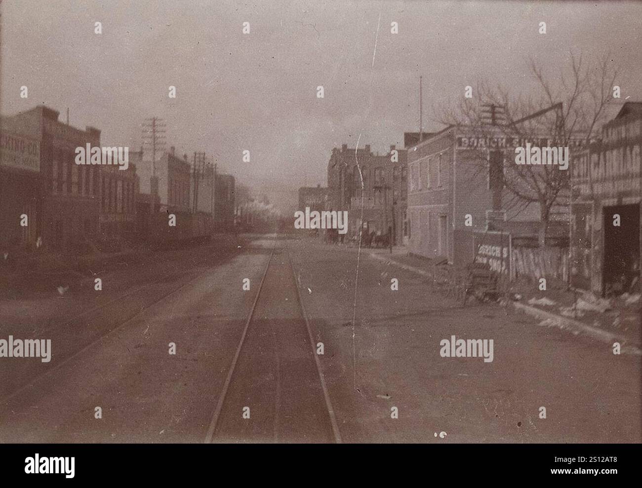 F. D. Edmunds, Pacific Avenue, guardando verso ovest verso Bryan, Dallas 1902. Foto Stock