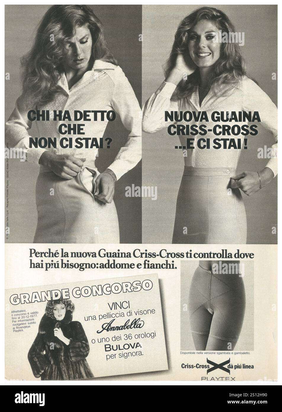 1977 Guaina italiana Criss-cross sheath ad Foto Stock
