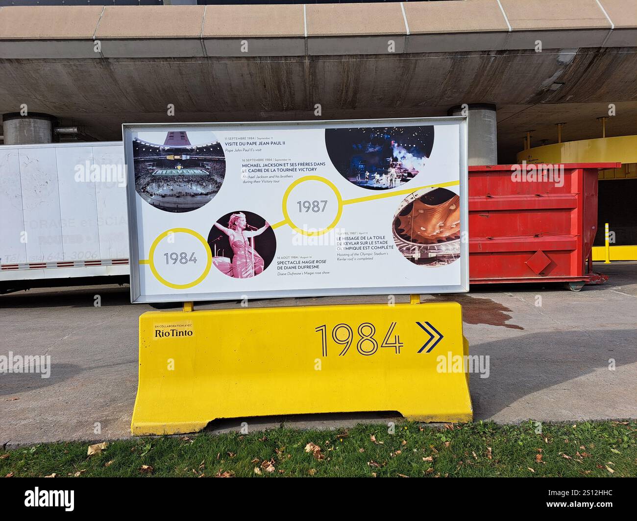 1984 - 1987 Storia dello Stadio Olimpico a Montreal, Quebec, Canada Foto Stock