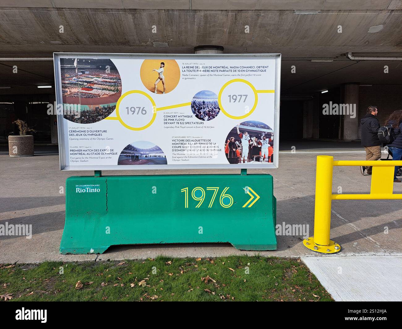 1976 - 1977 Storia dello Stadio Olimpico a Montreal, Quebec, Canada Foto Stock