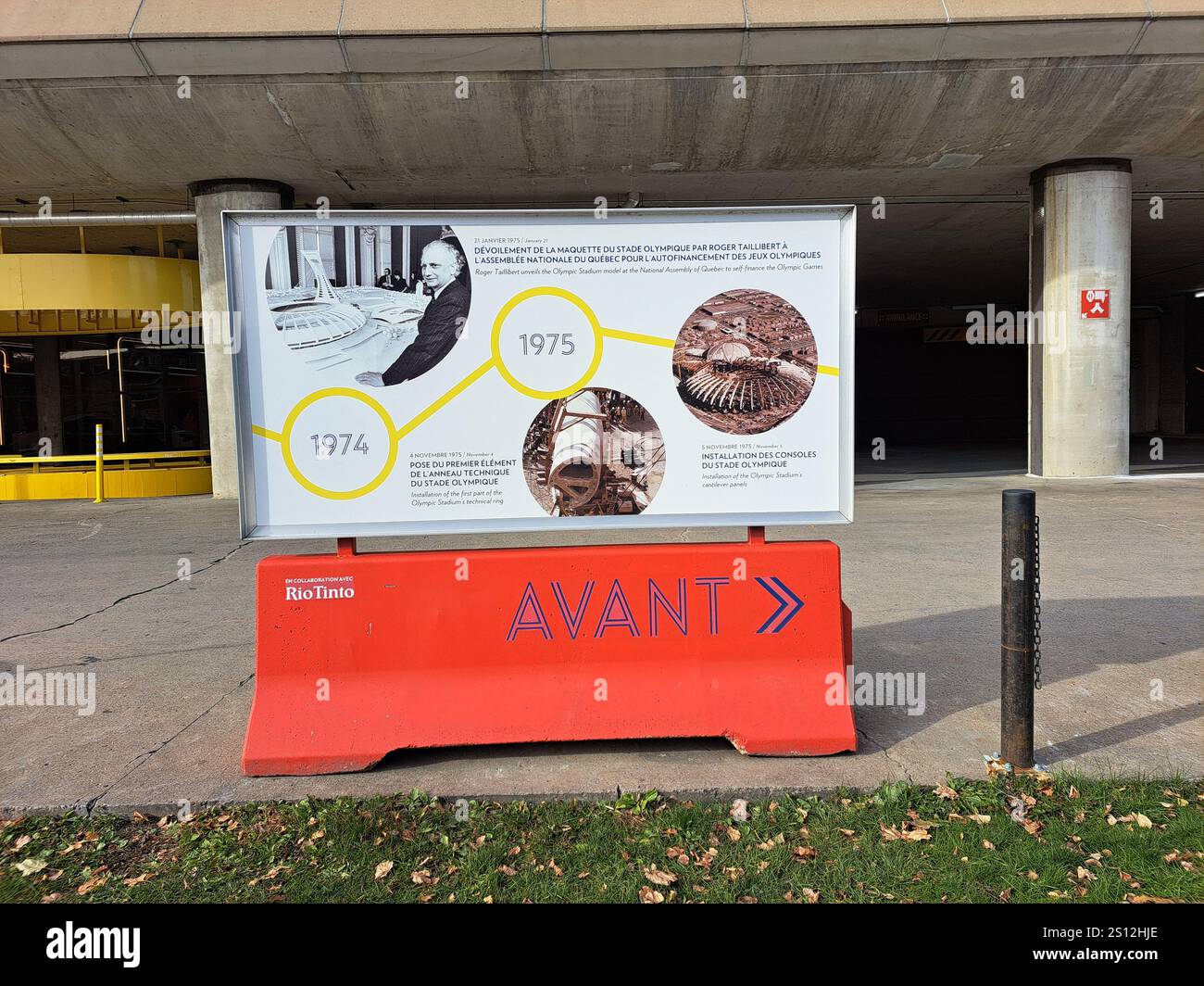 1974 - 1975 Storia dello Stadio Olimpico a Montreal, Quebec, Canada Foto Stock