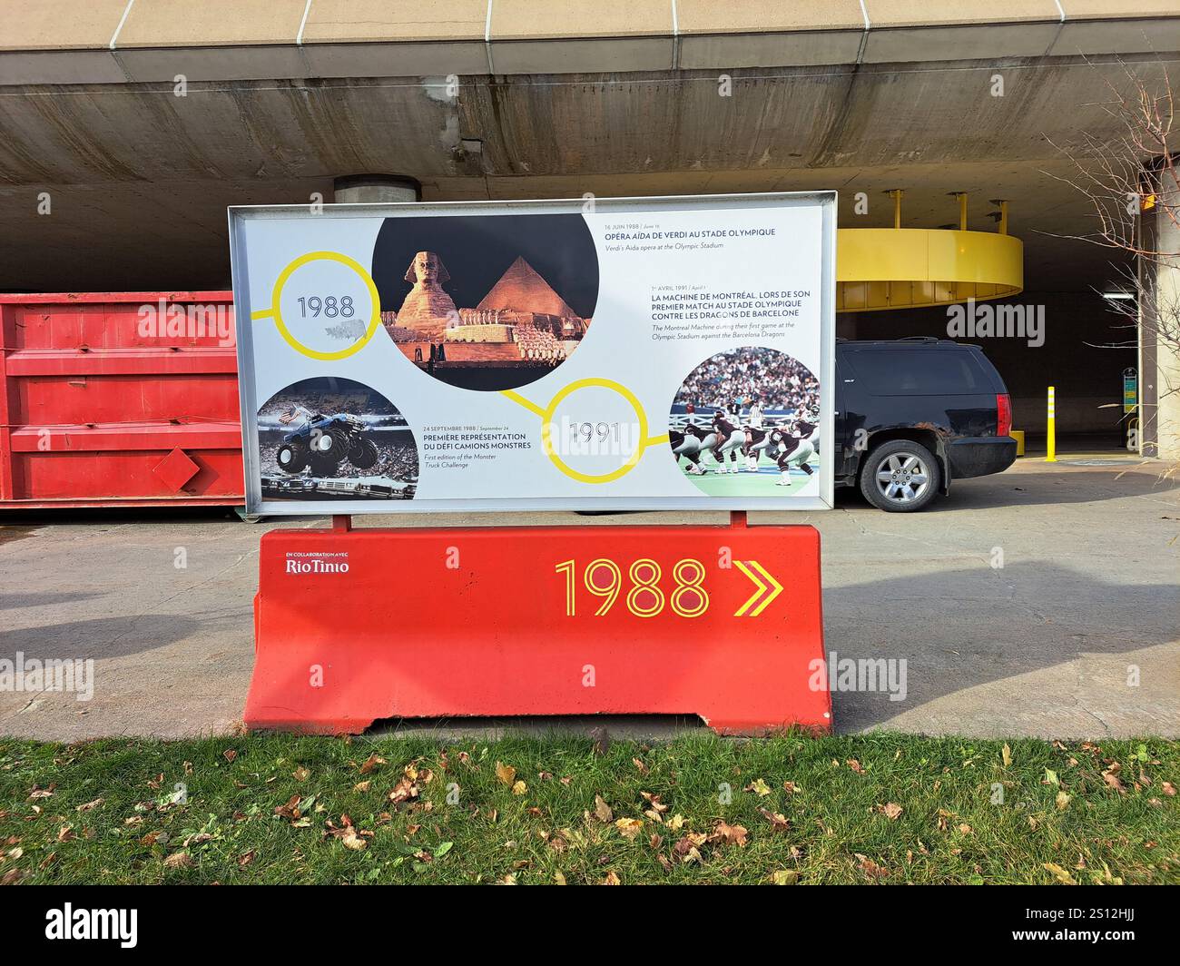 1988 - 1991 Storia dello Stadio Olimpico a Montreal, Quebec, Canada Foto Stock