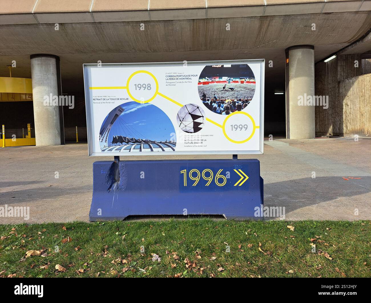 1998 - 1999 Storia dello Stadio Olimpico a Montreal, Quebec, Canada Foto Stock