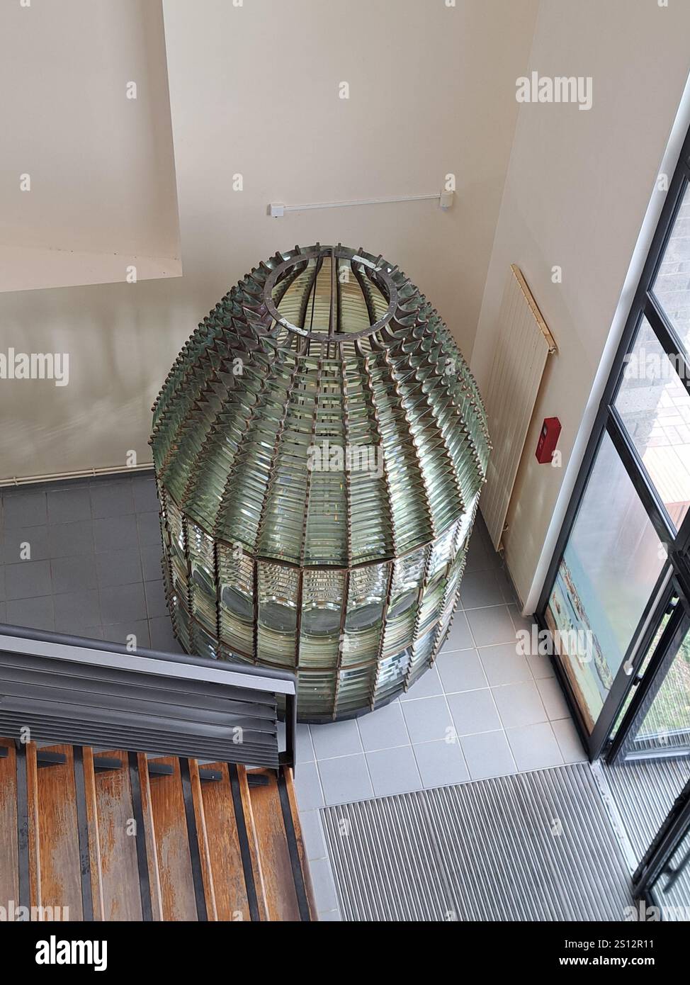 Lente Fresnel all'Arche Museum di St. Pierre & Miquelon, Francia Foto Stock