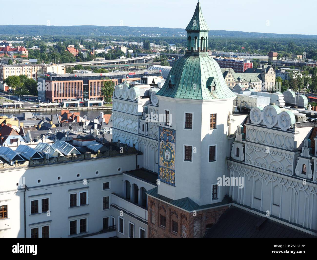 Vista panoramica del Castello dei Duchi di Pomerania (Castello Ducale di Szczecin), Szczecin Polonia Foto Stock