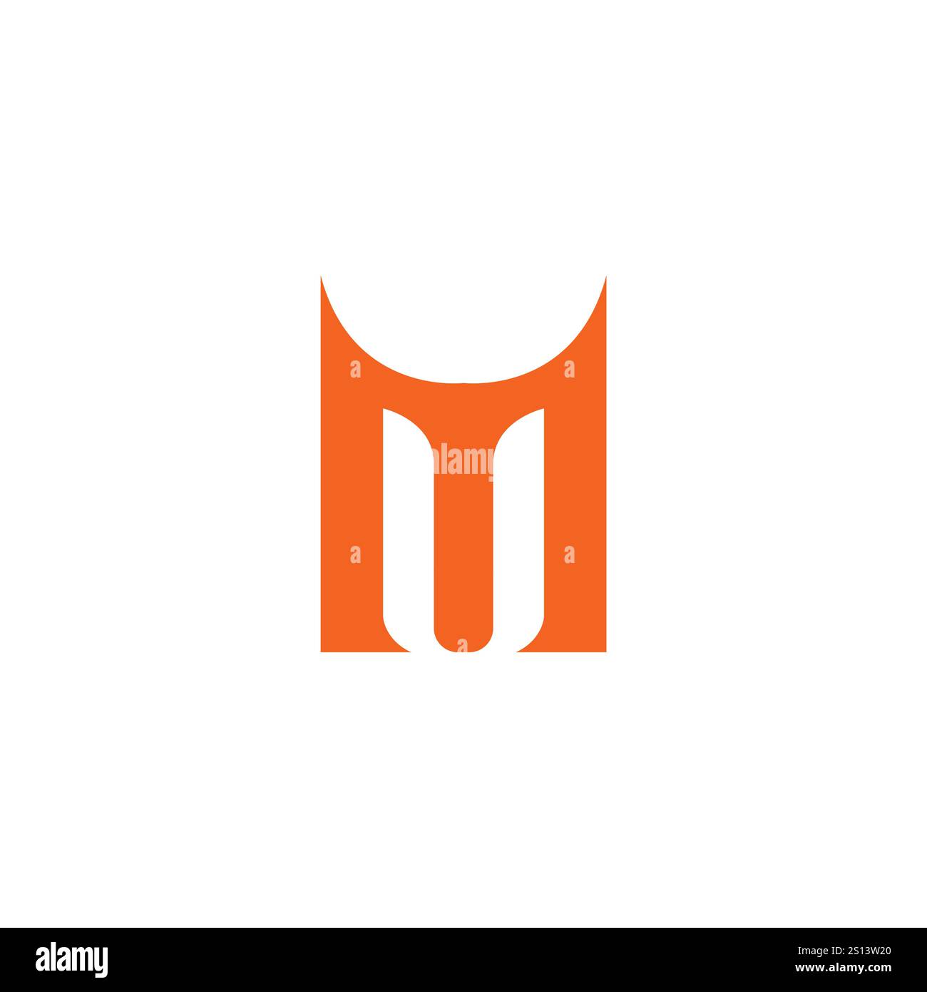 Lettera M e U logo Vector. Icona MU Illustrazione Vettoriale