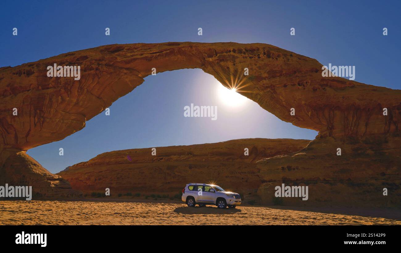 Rainbow Arch ad al Ula, Arabia Saudita, al Ula Foto Stock