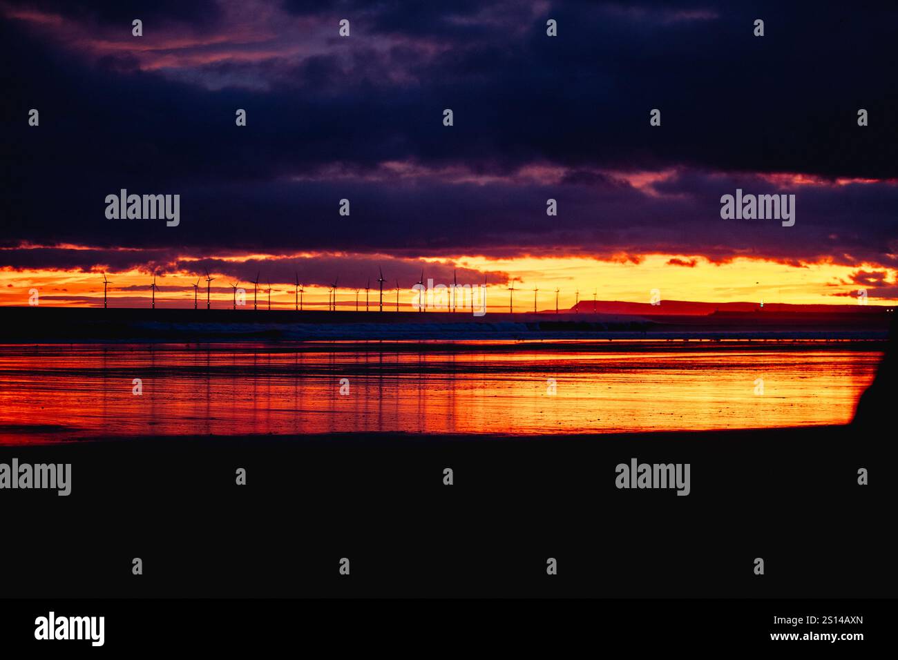Sunrise Seaton Carew (foto: Scott Llewellyn | SLSportsphotos) Foto Stock